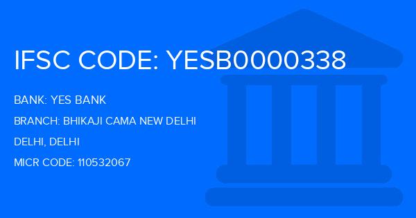 Yes Bank (YBL) Bhikaji Cama New Delhi Branch IFSC Code