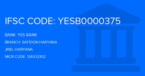 Yes Bank (YBL) Safidon Haryana Branch IFSC Code