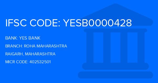 Yes Bank (YBL) Roha Maharashtra Branch IFSC Code