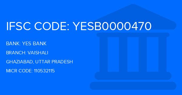 Yes Bank (YBL) Vaishali Branch IFSC Code