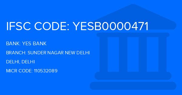 Yes Bank (YBL) Sunder Nagar New Delhi Branch IFSC Code