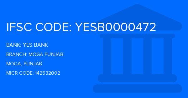 Yes Bank (YBL) Moga Punjab Branch IFSC Code