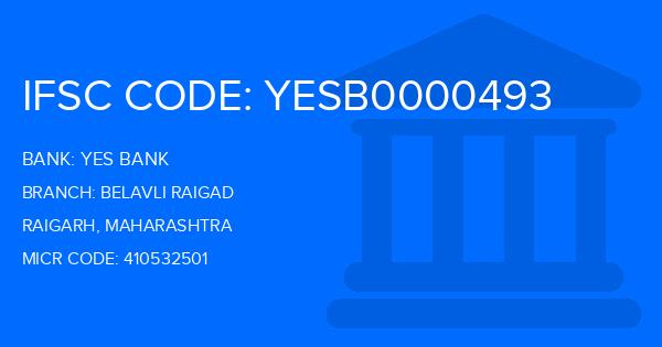 Yes Bank (YBL) Belavli Raigad Branch IFSC Code