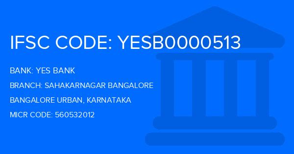 Yes Bank (YBL) Sahakarnagar Bangalore Branch IFSC Code