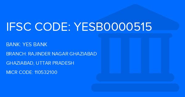 Yes Bank (YBL) Rajinder Nagar Ghaziabad Branch IFSC Code