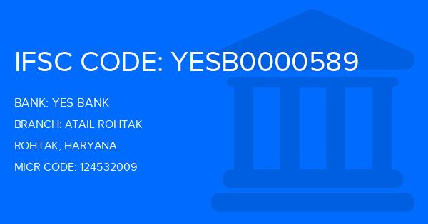 Yes Bank (YBL) Atail Rohtak Branch IFSC Code
