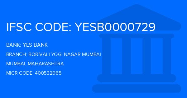 Yes Bank (YBL) Borivali Yogi Nagar Mumbai Branch IFSC Code