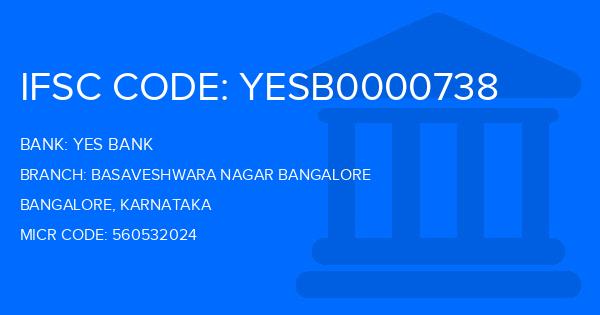 Yes Bank (YBL) Basaveshwara Nagar Bangalore Branch IFSC Code