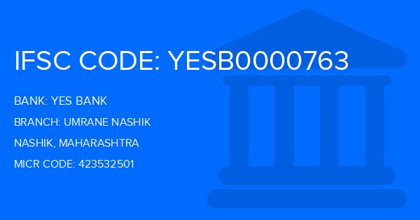 Yes Bank (YBL) Umrane Nashik Branch IFSC Code