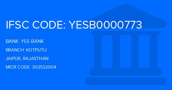 Yes Bank (YBL) Kotputli Branch IFSC Code