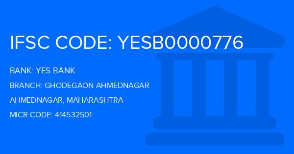 Yes Bank (YBL) Ghodegaon Ahmednagar Branch IFSC Code