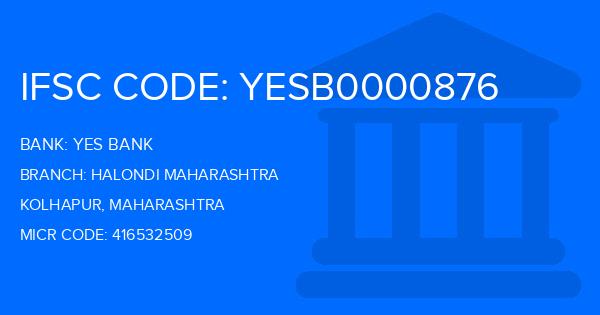 Yes Bank (YBL) Halondi Maharashtra Branch IFSC Code