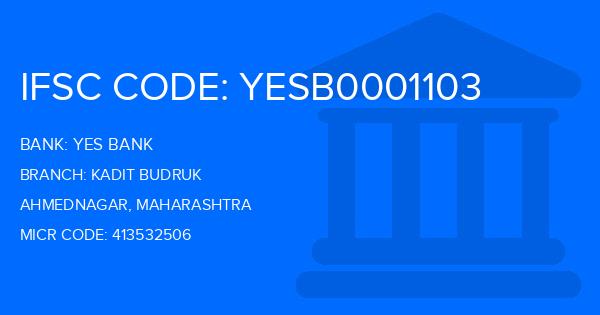 Yes Bank (YBL) Kadit Budruk Branch IFSC Code
