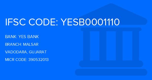Yes Bank (YBL) Malsar Branch IFSC Code