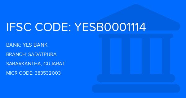 Yes Bank (YBL) Sadatpura Branch IFSC Code
