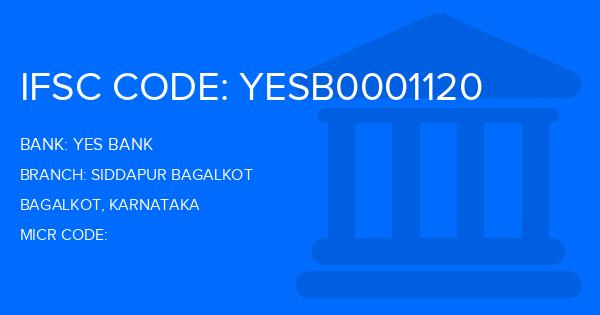 Yes Bank (YBL) Siddapur Bagalkot Branch IFSC Code