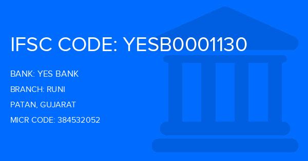 Yes Bank (YBL) Runi Branch IFSC Code