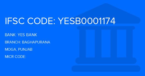 Yes Bank (YBL) Baghapurana Branch IFSC Code