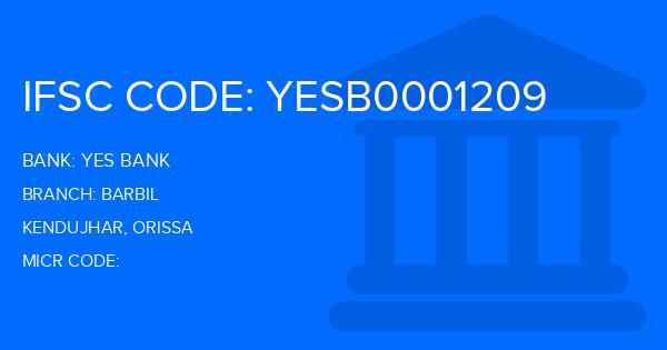 Yes Bank (YBL) Barbil Branch IFSC Code