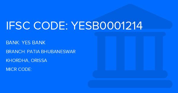 Yes Bank (YBL) Patia Bhubaneswar Branch IFSC Code
