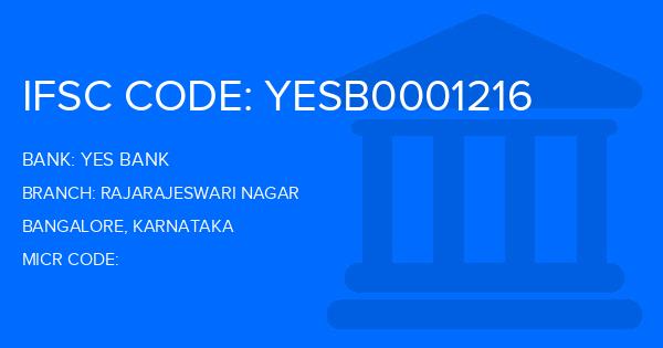 Yes Bank (YBL) Rajarajeswari Nagar Branch IFSC Code