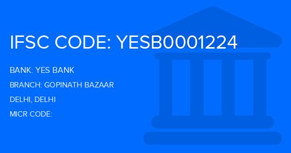 Yes Bank (YBL) Gopinath Bazaar Branch IFSC Code