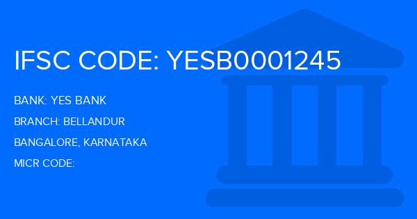 Yes Bank (YBL) Bellandur Branch IFSC Code