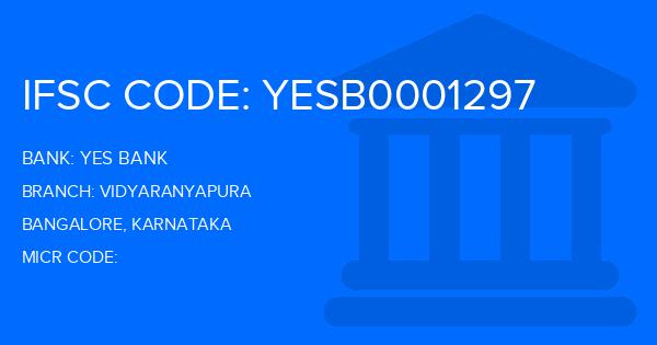 Yes Bank (YBL) Vidyaranyapura Branch IFSC Code