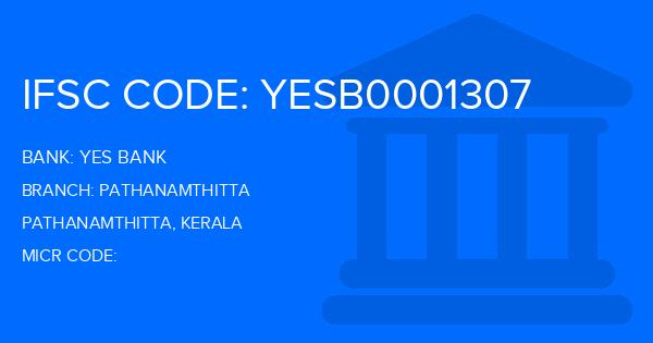 Yes Bank (YBL) Pathanamthitta Branch IFSC Code