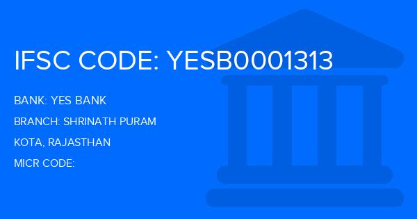 Yes Bank (YBL) Shrinath Puram Branch IFSC Code