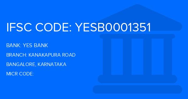 Yes Bank (YBL) Kanakapura Road Branch IFSC Code