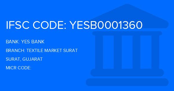 Yes Bank (YBL) Textile Market Surat Branch IFSC Code