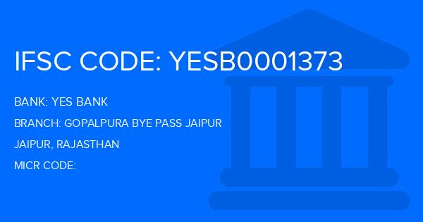 Yes Bank (YBL) Gopalpura Bye Pass Jaipur Branch IFSC Code