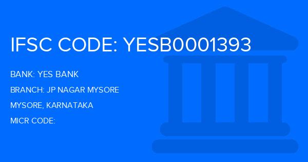 Yes Bank (YBL) Jp Nagar Mysore Branch IFSC Code