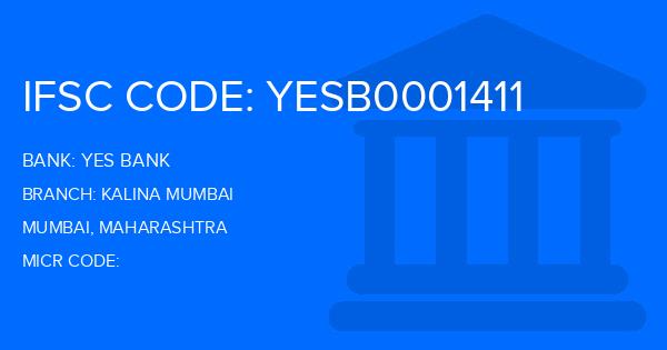 Yes Bank (YBL) Kalina Mumbai Branch IFSC Code