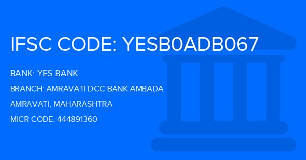Yes Bank (YBL) Amravati Dcc Bank Ambada Branch IFSC Code