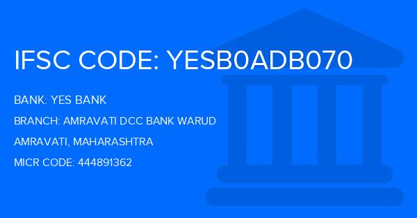 Yes Bank (YBL) Amravati Dcc Bank Warud Branch IFSC Code