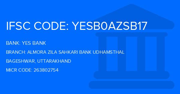 Yes Bank (YBL) Almora Zila Sahkari Bank Udhamsthal Branch IFSC Code