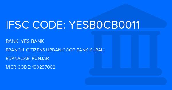 Yes Bank (YBL) Citizens Urban Coop Bank Kurali Branch IFSC Code
