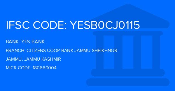 Yes Bank (YBL) Citizens Coop Bank Jammu Sheikhngr Branch IFSC Code