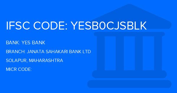 Yes Bank (YBL) Janata Sahakari Bank Ltd Branch IFSC Code