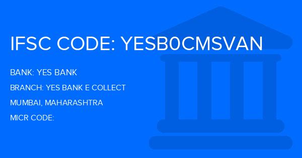 Yes Bank (YBL) Yes Bank E Collect Branch IFSC Code