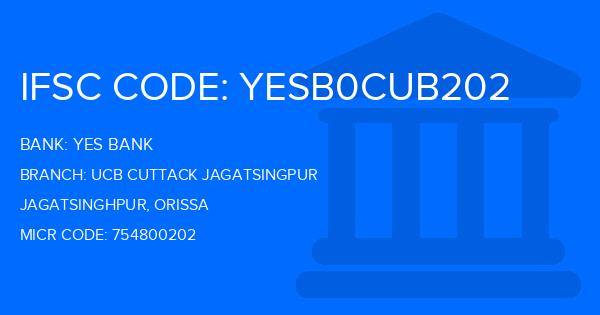 Yes Bank (YBL) Ucb Cuttack Jagatsingpur Branch IFSC Code