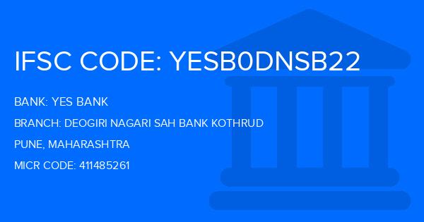 Yes Bank (YBL) Deogiri Nagari Sah Bank Kothrud Branch IFSC Code
