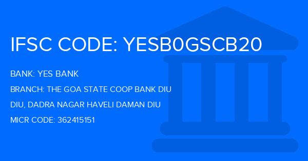 Yes Bank (YBL) The Goa State Coop Bank Diu Branch IFSC Code
