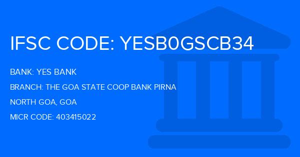 Yes Bank (YBL) The Goa State Coop Bank Pirna Branch IFSC Code