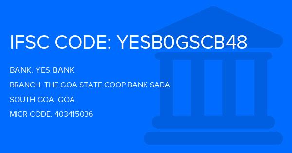 Yes Bank (YBL) The Goa State Coop Bank Sada Branch IFSC Code