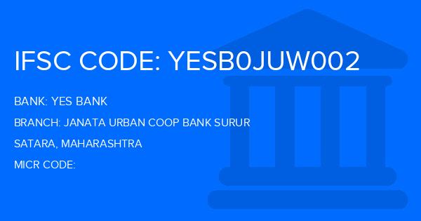 Yes Bank (YBL) Janata Urban Coop Bank Surur Branch IFSC Code