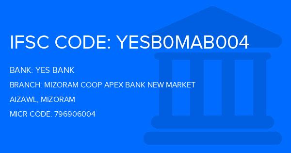 Yes Bank (YBL) Mizoram Coop Apex Bank New Market Branch IFSC Code