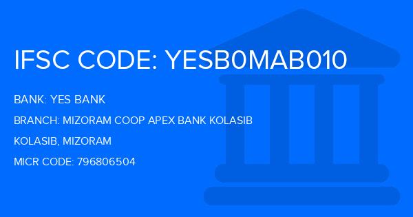 Yes Bank (YBL) Mizoram Coop Apex Bank Kolasib Branch IFSC Code